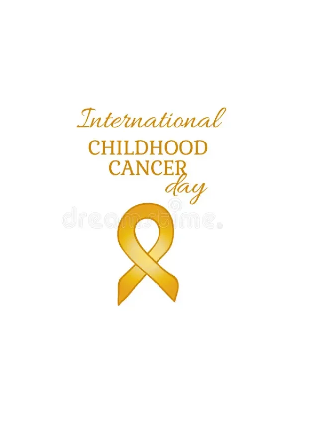 international-childhood-cancer-day-design-element-golden-ribbon-symbol-86677911